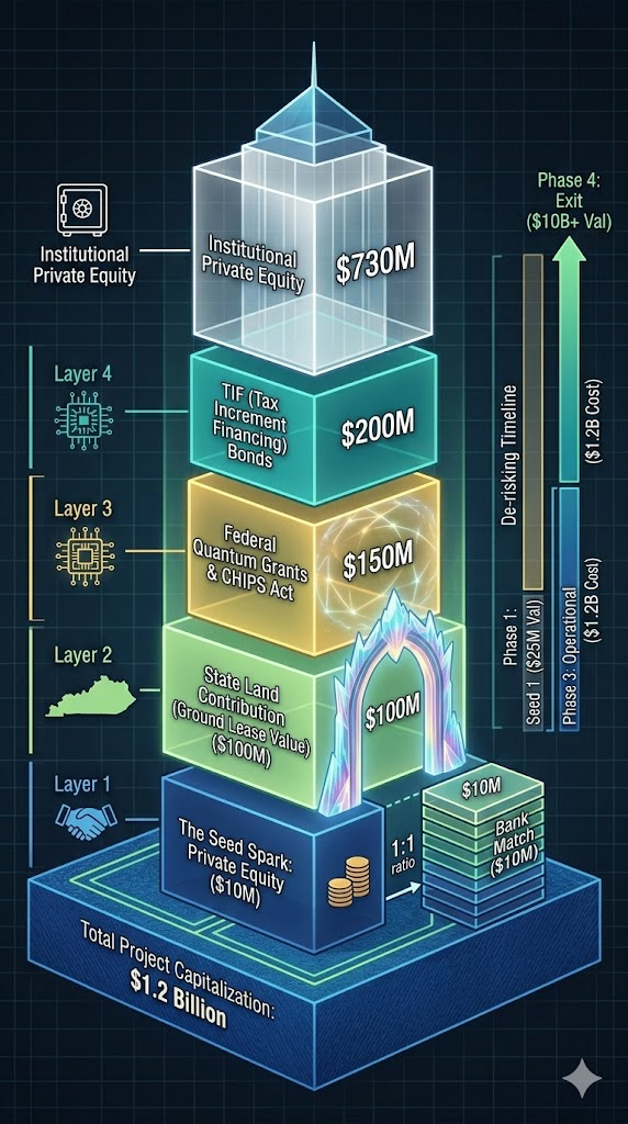 The $1.2B Capital Stack — Layered De-Risking Architecture