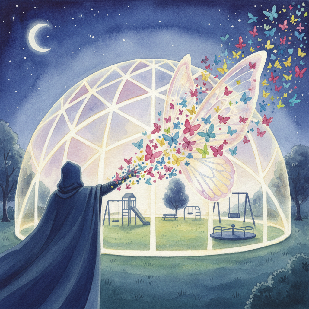 The Giant's Armor — a quantum shield dome rising over Louisville